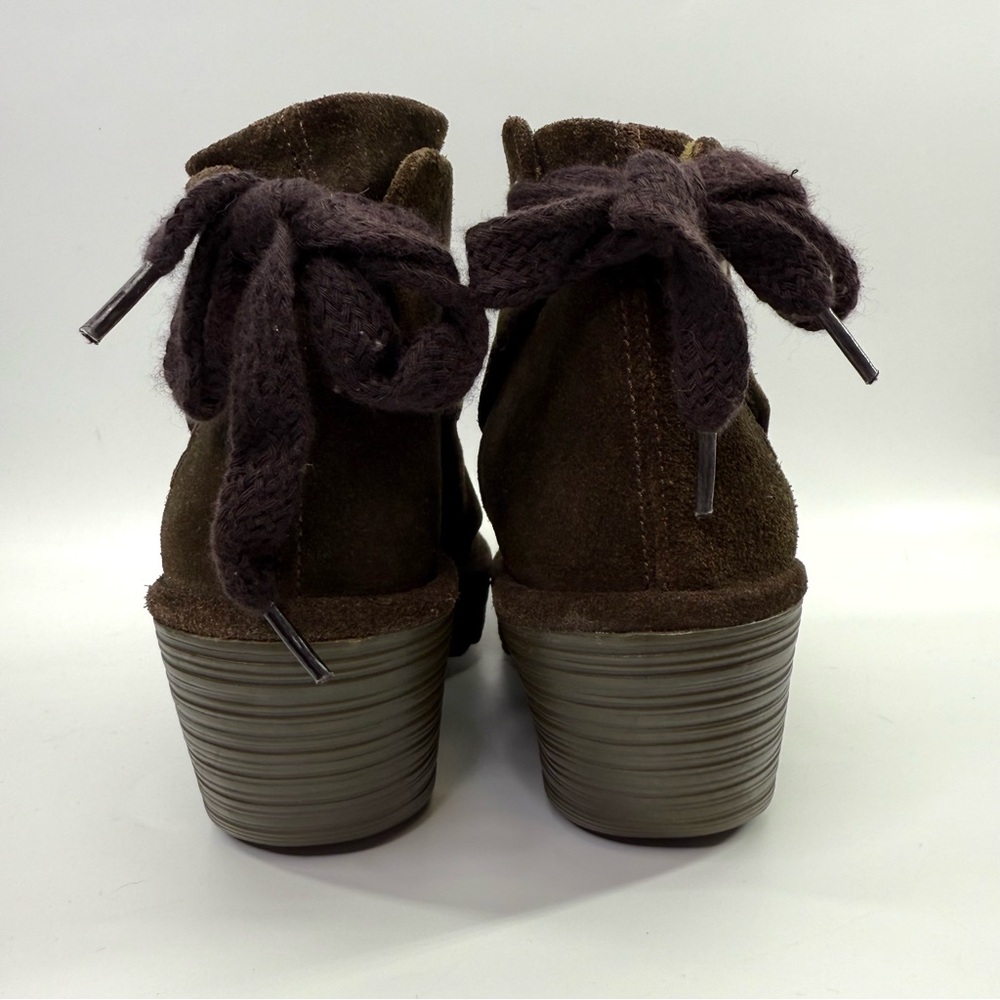 Fly London Yama Suede Wedge Ankle Booties Brown 39/US 8-8.5 - Picture 13 of 14